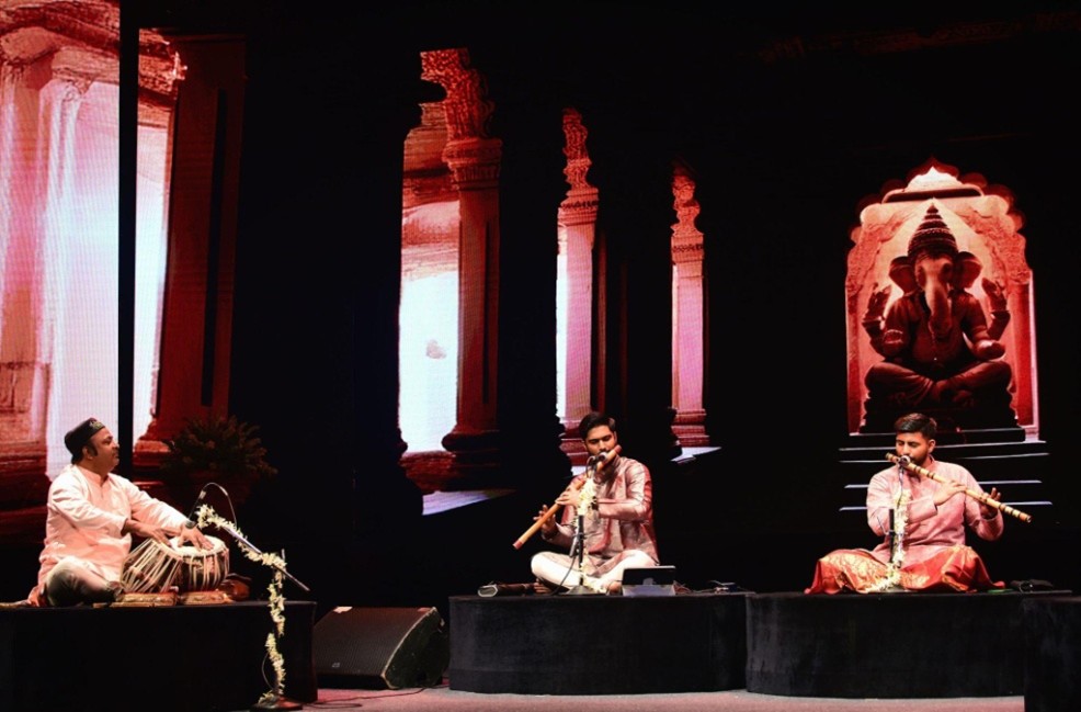 Music performance at Bal Gandharva Rangmandir event in Mumbai